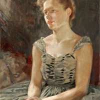 Báliruhás portré (A művész leánya) / Lady in evening dress (The artist's daughter) (1950)
