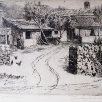 Tihanyi parasztudvar / Village courtyard in Tihany (1950-es évek / 1950s)